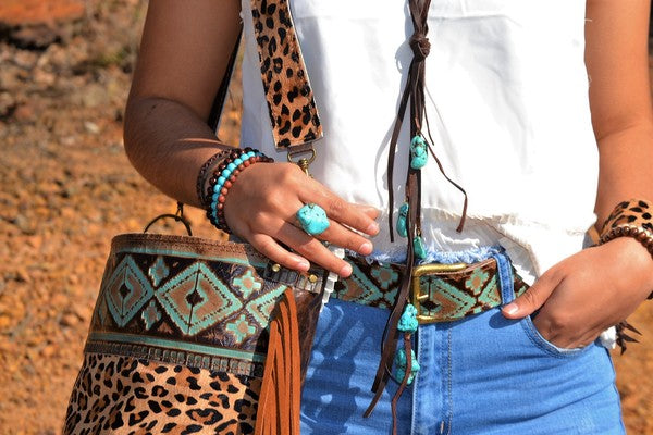 Turquoise Chunk on Ring