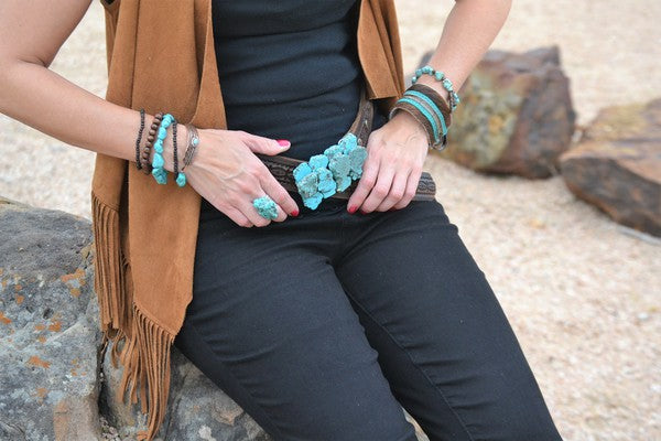 Turquoise Chunk on Ring